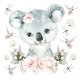 Koala Wśród Kwiatów - Naklejki Na Ścianę Dla Dzieci
