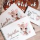 Pamiątka chrztu album na zdjęcia żyrafka personalizowany