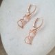 kolczyki LISKI / KOTKI - różowe złoto 18K