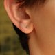 Gładkie kolczyki kuleczki srebro złocone - 3 mm