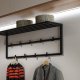 Industrialny wieszak na ścianę do przedpokoju metalowy loftowy 70 cm