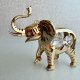 Austrian Crystal 24 K Gold Plated ❀ڿڰۣ❀ MASCOT INC. U.S.A.❀ڿڰۣ❀ Elegancka figurka szczęśliwego słonia