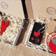 DŁUGIE KOLCZYKI SERCA - czerwone serduszka ceramiczne na biglach antyalergicznych - PIĘKNE KOLCZYKI PREZENT DLA KOBIETY - biżuteria autorska GAIA