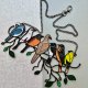 Birds Ornaments Multicolor Enamel ❤ Metalowa zawieszka
