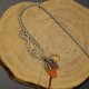Kolorowa zakładka metalowa do książki ze stali chirurgicznej ametyst, cytryn, perydot, karneol, wire wrapping