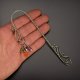 Kolorowa zakładka metalowa do książki ze stali chirurgicznej ametyst, cytryn, perydot, karneol, wire wrapping