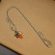 Kolorowa zakładka metalowa do książki ze stali chirurgicznej ametyst, cytryn, perydot, karneol, wire wrapping