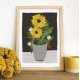 słoneczniki, ilustracja, plakat, kwiaty A3 lub 30x40 cm