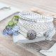 Biała bransoletka boho Swarovski White Silver