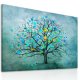 Obraz na płotnie do salonu z turkusowym drzewem, format 120x80cm