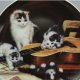 Wunsiedel talerz ozdobny koty kotki kociaki