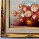 Robert Cox Oil Painting - Vase of Roses ❀ڿڰۣ❀ Ręcznie malowany obraz olejny, efektowna złocona rama ze sztukaterią ❀ڿڰۣ❀