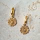 kolczyki AMULETY medaliony- srebro złocone 24k