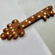 Vintage Wood and Brass Key Holder ❀ڿڰۣ❀ Rzadki inkrustowany wieszak florystyczny do kluczy  ❀ڿڰۣ❀ Klucz