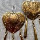 Vintage Brass & Silver Heart Earrings  ❀ڿڰۣ❀ Duże kolczyki
