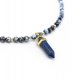 Naszyjnik - oczyszczający talizman - JadeitNaszyjnik z Agatami i Lapis Lazuli.