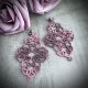 Kolczyki Baroque Lace Dusty Pink