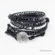 Bransoletka Boho Black Silver Matte