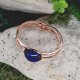 Stalowa bransoletka z lapisem lazuli / #00006