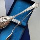 Rzadkość ❀ڿڰۣ❀ Piękne duże posrebrzane sztućce do owoców 22cm. ❀ڿڰۣ❀ Elegancki komplet
