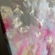 Czerwona abstrakcja, ręcznie malowany obraz ze złotem "Love Story" 90x120 cm