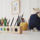 Drewniany organizer na kolorowe kredki dla dzieci 12 kolorów Montessori Ekologiczny