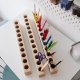 Drewniany organizer na kolorowe kredki dla dzieci 12 kolorów Montessori Ekologiczny