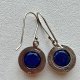 Art Modern ❤ Vintage Israel Lapis Lazuli Earrings  ❤ Niezwykły kamień ❤❤ Srebro 925