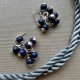 Kultowe winogrona.... Vintage Lapis Lazuli Earrings  ❤ Niezwykły kamień ❤❤ Srebro 925