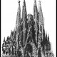 Plakat Grafika Barcelona - Sagrada Familia