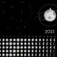Kalendarz księżycowy 2023 czarny