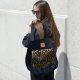 Torba typu shopper z zamszu ekologicznego Mili Chic MC6 - czarna