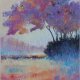 Fioletowe drzewo - rysunek pastele