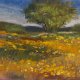 Żółta łąka - rysunek pastele
