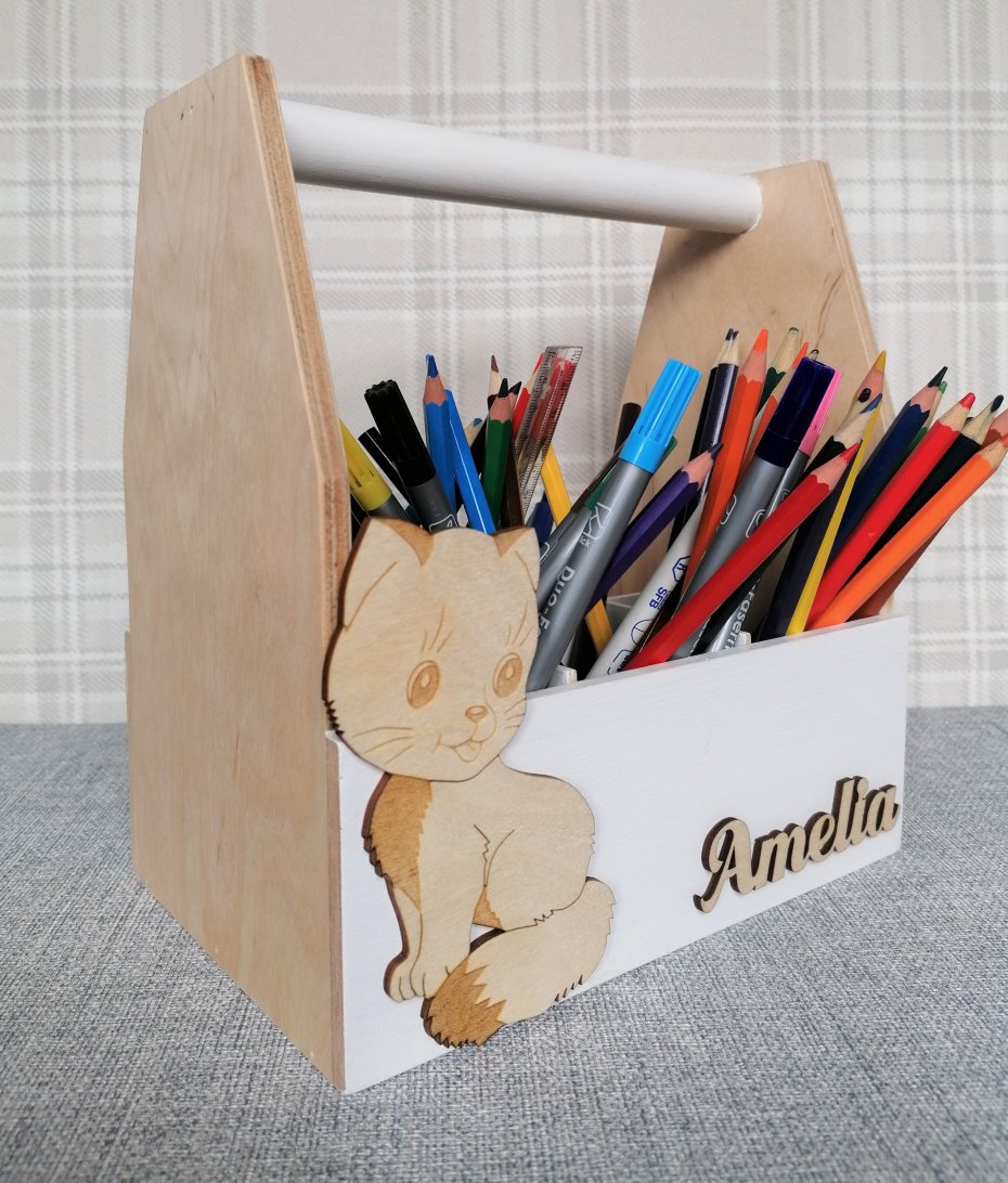 Organizer Na Biurko Dla Dzieci Organizer na biurko dla dzieci-Kotek - Dziecko - DecoBazaar
