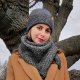 Chusta bawełna merino COSY grafit
