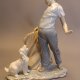 Duża figura LLADRO Chłopiec z pieskiem, kolekcjonerska porcelanowa figura