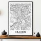 Mapa Kraków - plakat 40x50 cm