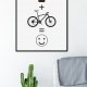 plakat. kawa + rower = :), format A3
