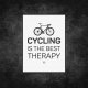 plakat. cycling is the best therapy, format A3