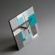 Geometryczny zegar mozaika z papieru z recyklingu