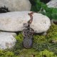 Miedziany wisiorek wire wrapping z agatem / PEN000222