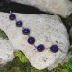 Drewniana bransoletka z lapisem lazuli / #00041