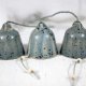 3 ceramiczne dzwonki choinkowe - nakrapiane