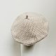 Klasyczny beret francuski z antenką szydełkowy