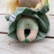 Lala - ŻABKA, dekoracja tekstylna, OOAK, pocket doll