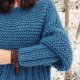 SWETER  HANDMADE MOHER Z WEŁNĄ