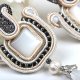 Eleganckie kolczyki sutasz z perłami, masą perłową i kryształami Swarovski - Calipso