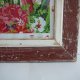 Vintage - Czerwona Ramka - stare drewno