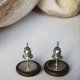 CERAMICZNE KOLCZYKI SZTYFTY BURGUNDOWE niebanalna biżuteria na prezent dla niej w ekologicznym pudełeczku CERAMIKA & stal szlachetna - GAIA ART